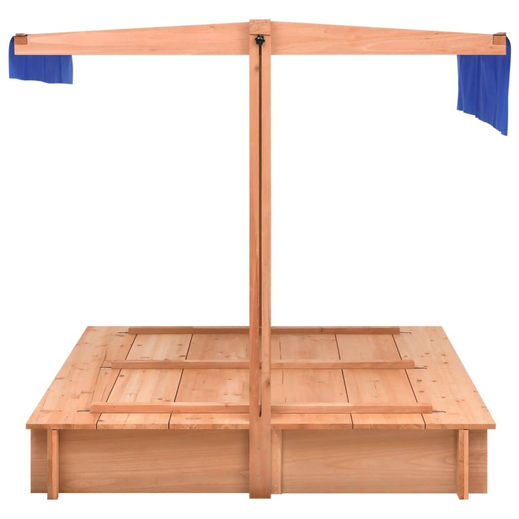 Bac à sable - Maison de jeu pour enfants avec toit Bois de sapin 112x112x112 cm - Image 3
