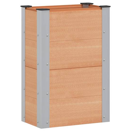 ComfortXL - Petite jardinière surélevée WPC aluminium culture balcon potager 50cm marron - ComfortXL Outdoor Living - Image 2