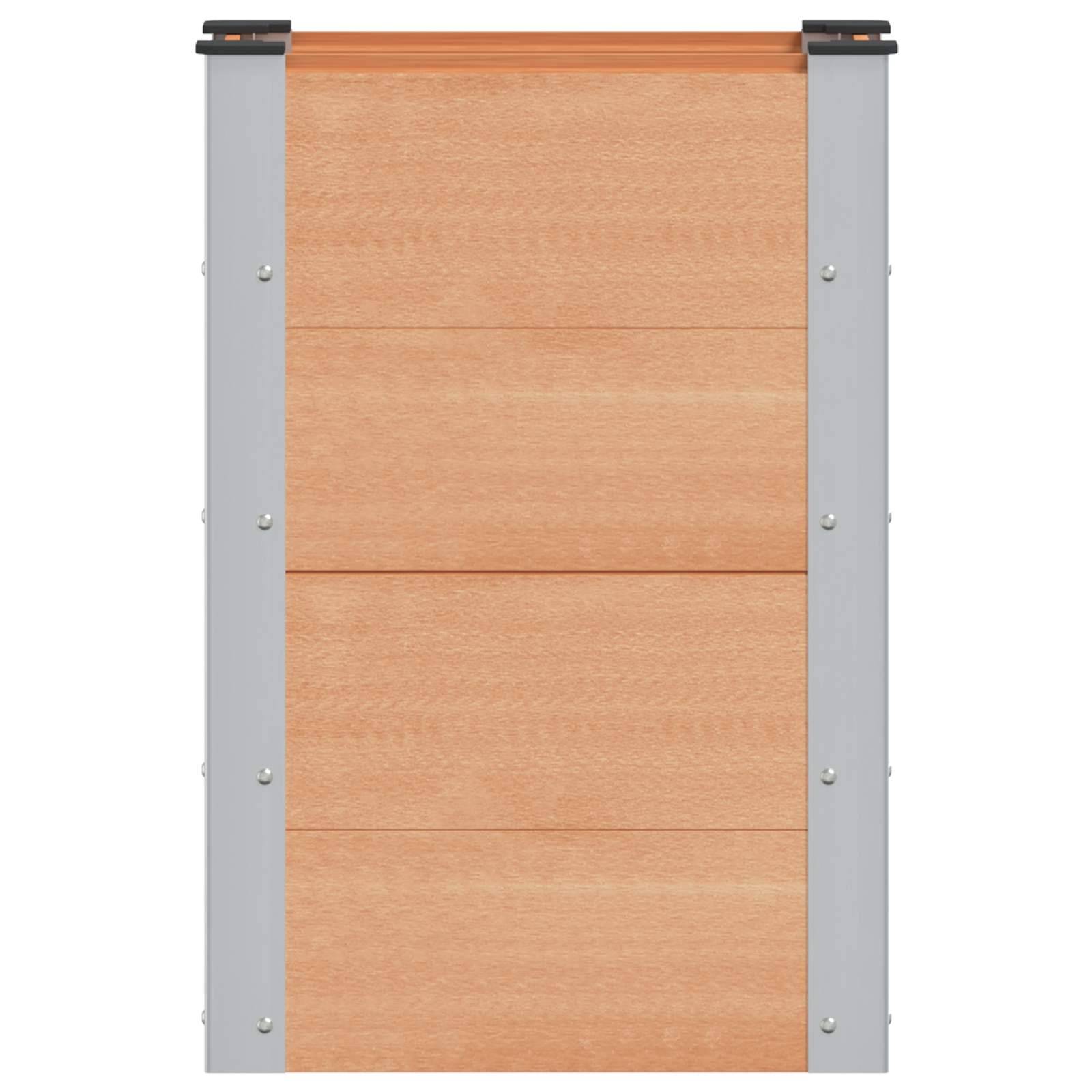 ComfortXL - Petite jardinière surélevée WPC aluminium culture balcon potager 50cm marron - ComfortXL Outdoor Living - Image 3