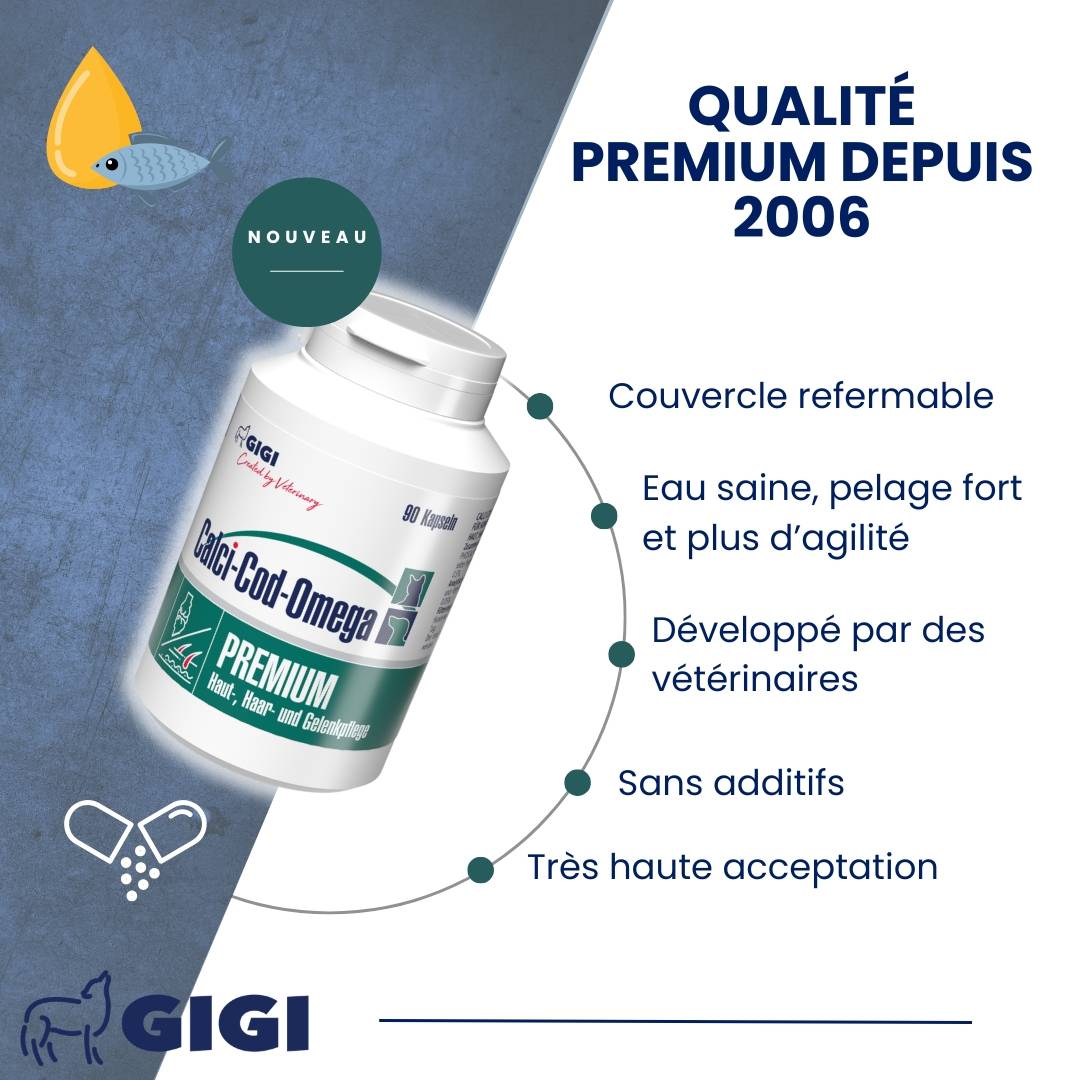 Oméga 3 & Calcium Naturel 21 capsules GIGI VET - Image 2