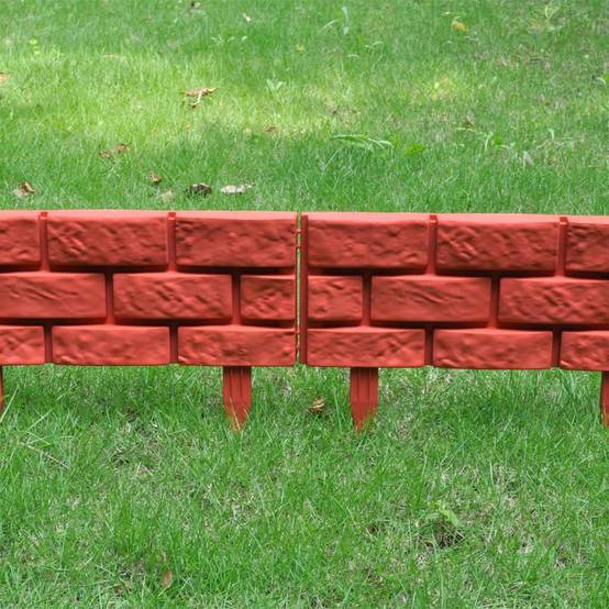 Séparateur pelouse polypropylène bordures parterres effet brique 5m rouge - ComfortXL Outdoor Living - Image 8
