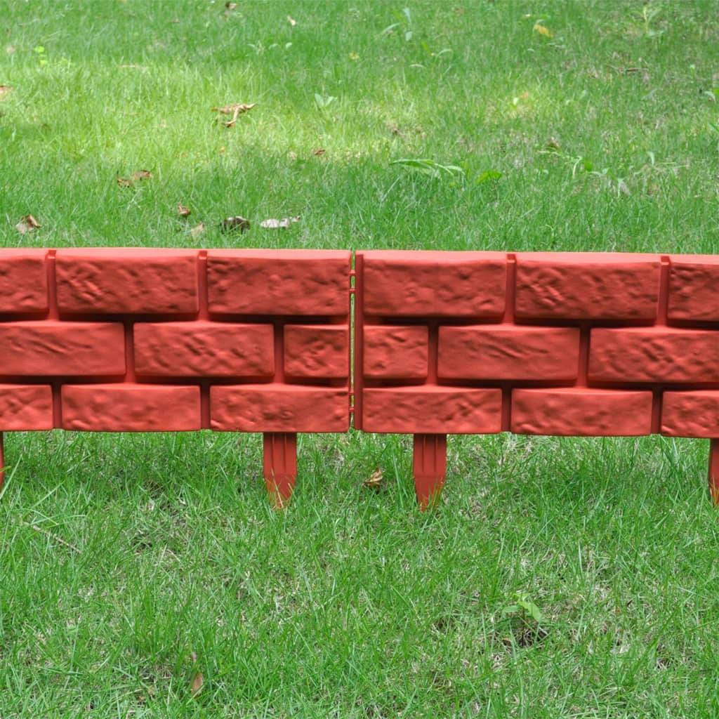Séparateur pelouse polypropylène bordures parterres effet brique 5m rouge - ComfortXL Outdoor Living - Image 8