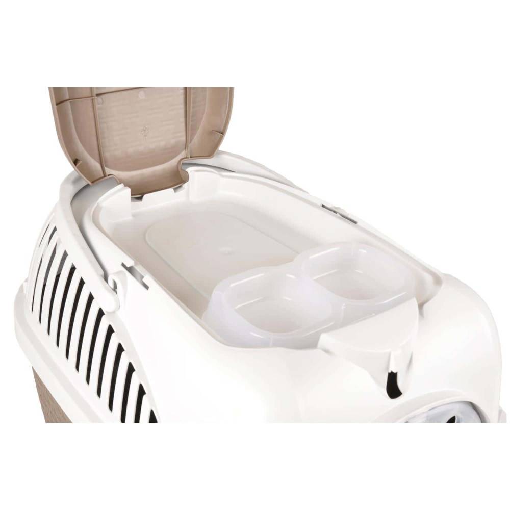 Bama - Cage de transport Tour 2 maxy Taupe 38 X 58 X 37 cm pour petit chiens ou chats - Image 7
