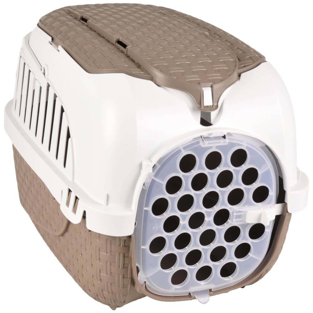 Bama - Cage de transport Tour 2 maxy Taupe 38 X 58 X 37 cm pour petit chiens ou chats - Image 8