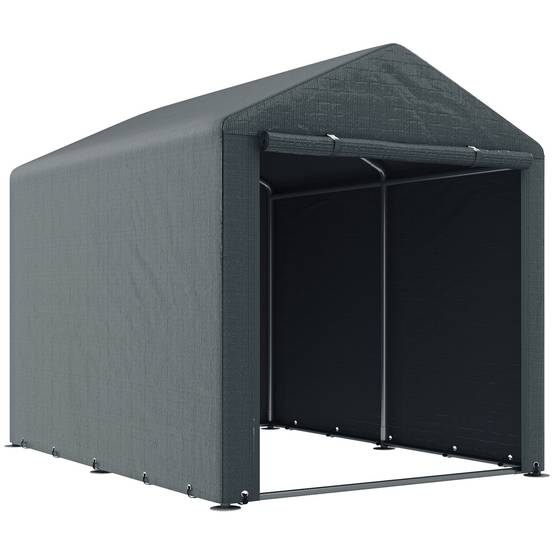Abri de jardin tente de stockage portable abri de vélo garage pour extérieur avec cadre en acier galvanisé grande porte - Image 1