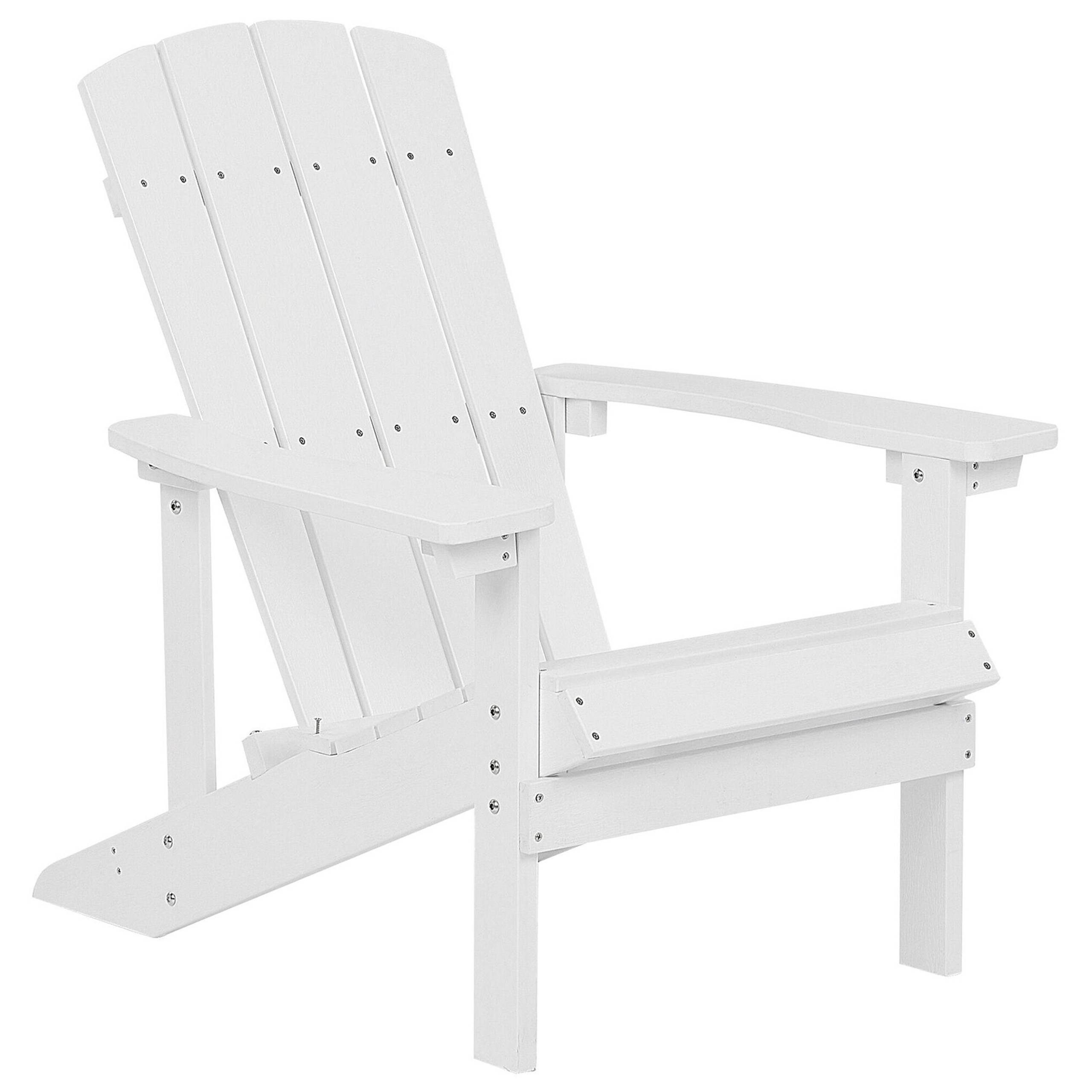 Beliani - Chaise de jardin Bois synthétique Blanc ADIRONDACK - Beliani - Image 2