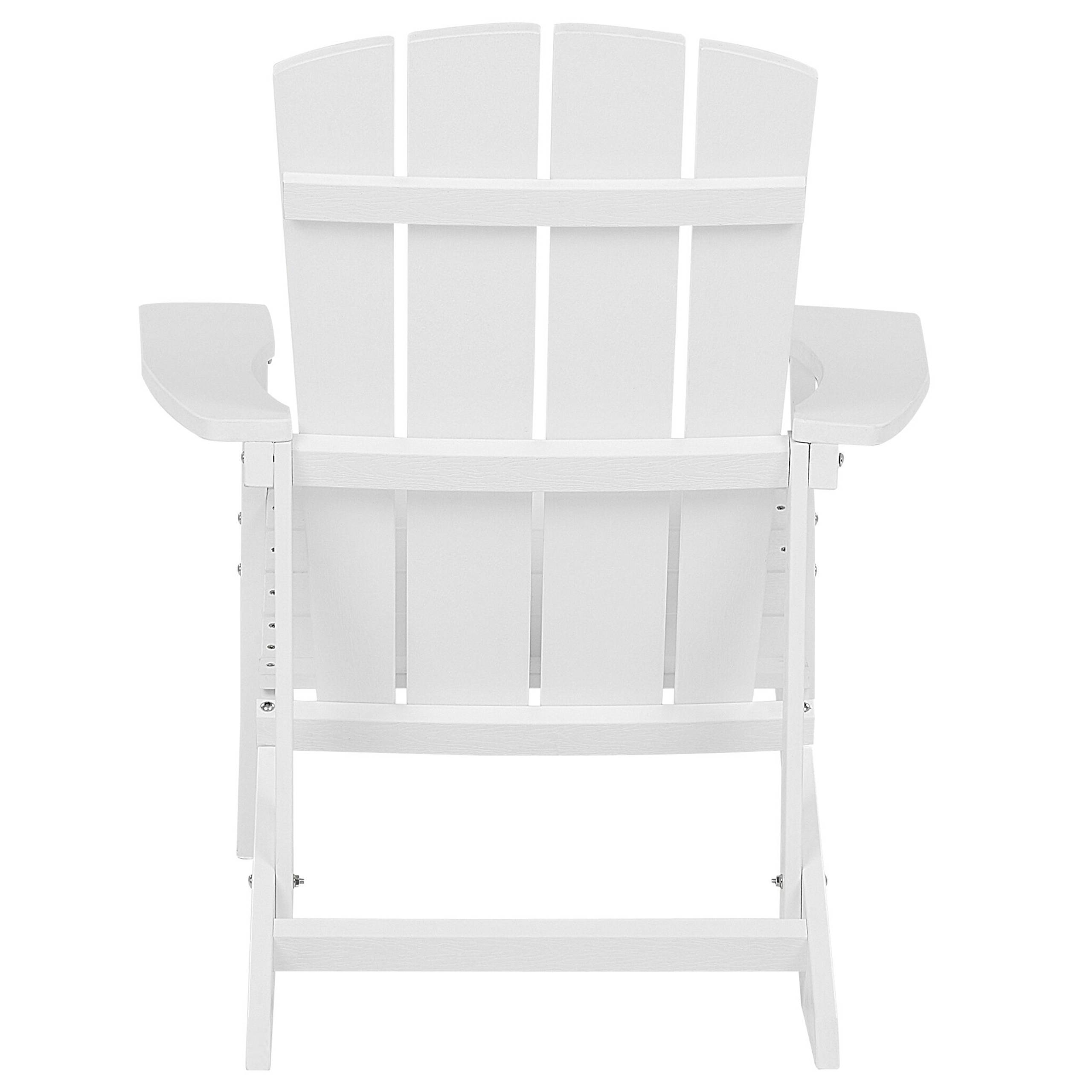 Beliani - Chaise de jardin Bois synthétique Blanc ADIRONDACK - Beliani - Image 7