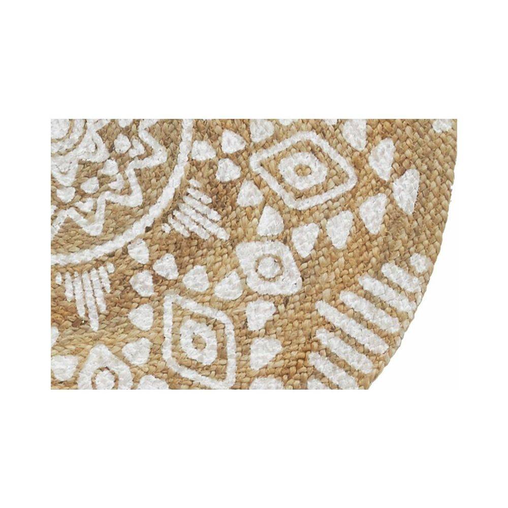 Aubry Gaspard - Tapis rond en jute naturelle motif ethique - Image 2