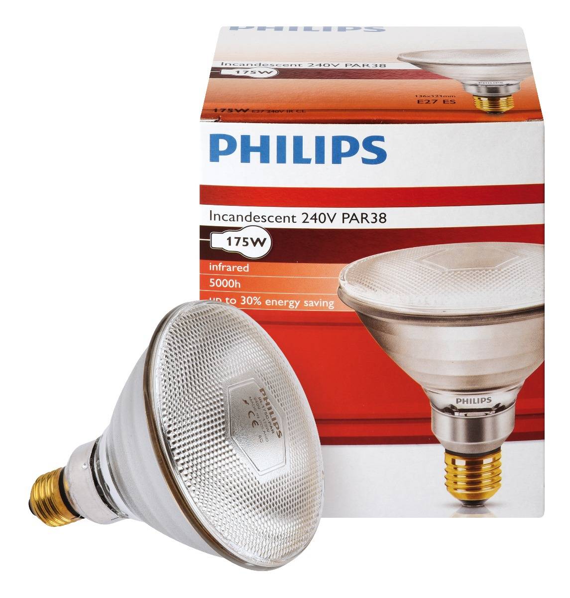 Ampoule PHILIPS IR/PAR blanche 175W - Image 2