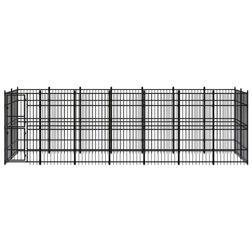 Vidaxl - Chenil d'extérieur pour chiens Acier 12,9 m² vidaXL 3097961 - Image 2