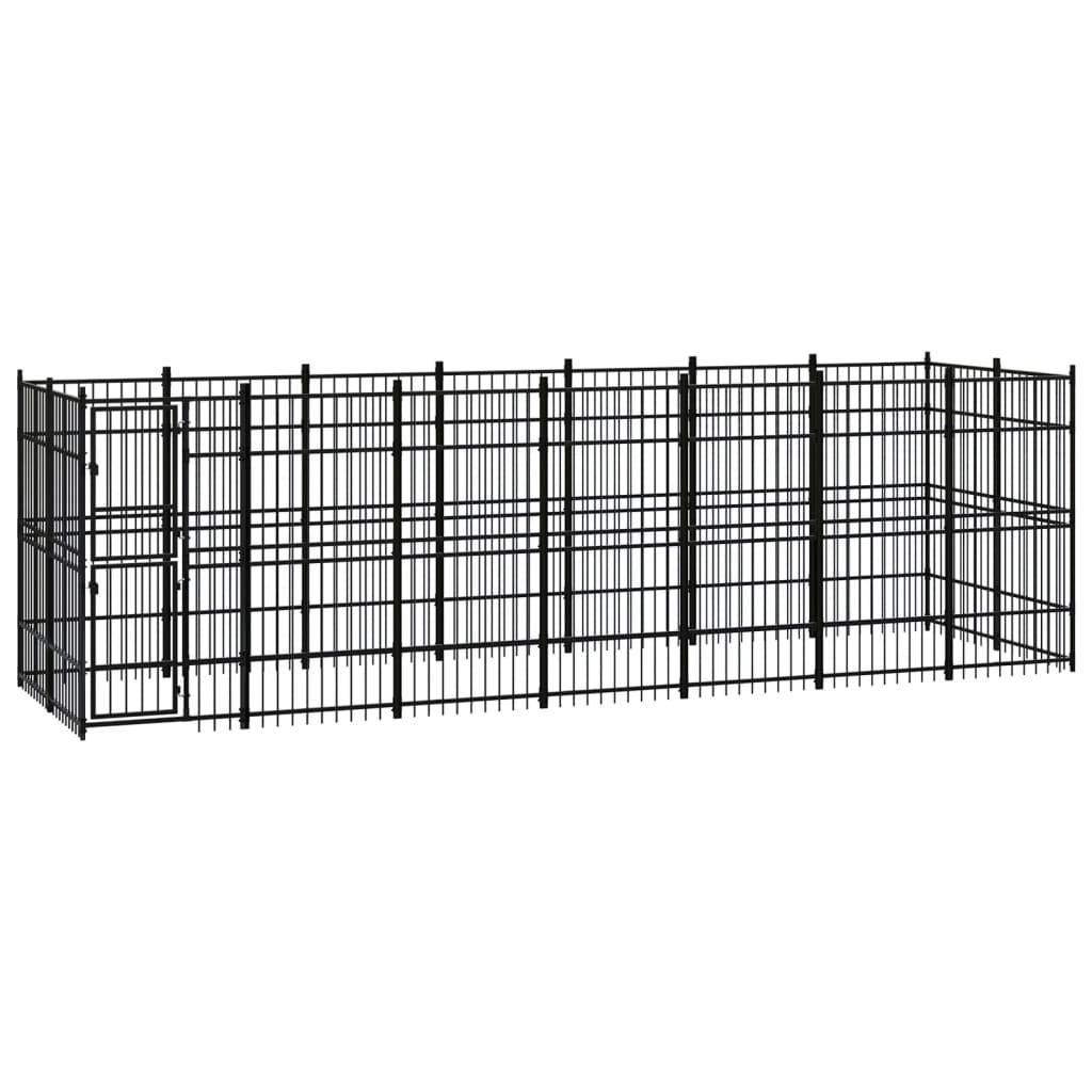 Vidaxl - Chenil d'extérieur pour chiens Acier 12,9 m² vidaXL 3097961 - Image 1