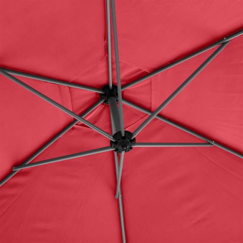 Hesperide - Parasol déporté rond "Manoa" grenade & graphite 3m en aluminium traité époxy Hespéride - Image 5