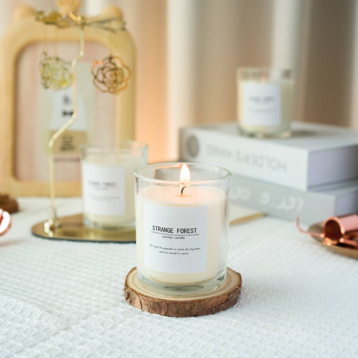 Bougie parfumée Gardénia pot en verre 100g - IntiMeg - Image 4