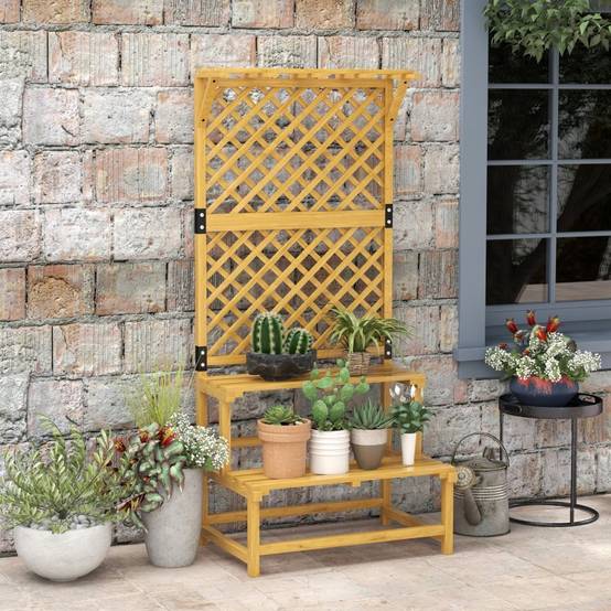 Support plantes bois sapin jaune 75 x 50 x 166 cm - PANGIVO - Image 6