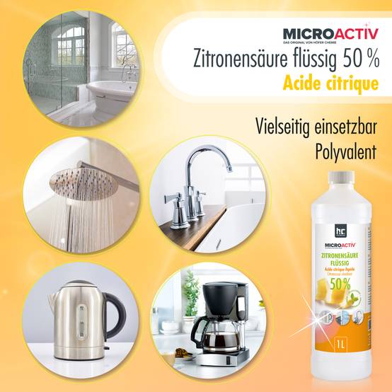 Acide Citrique Liquide 50% Microactiv® détartrant en bidon de 5 L x 96 - Image 5