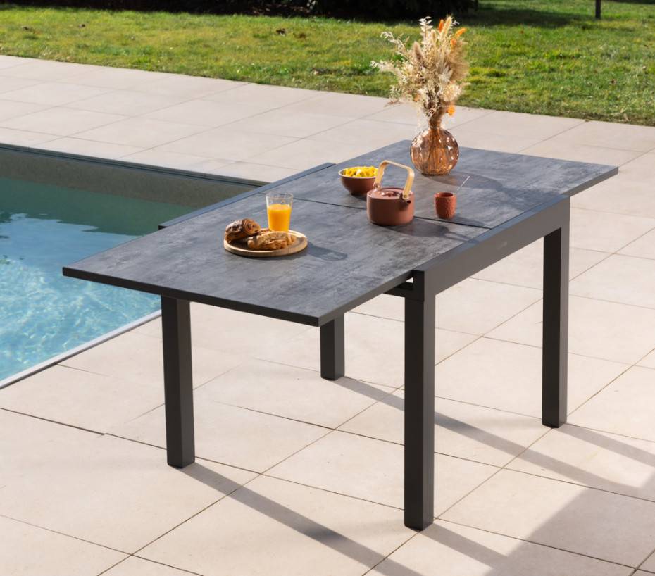 Ensemble table et chaises de jardin  6 places  Vert  HONFLEUR BEZIERS ARDOISE - Image 6