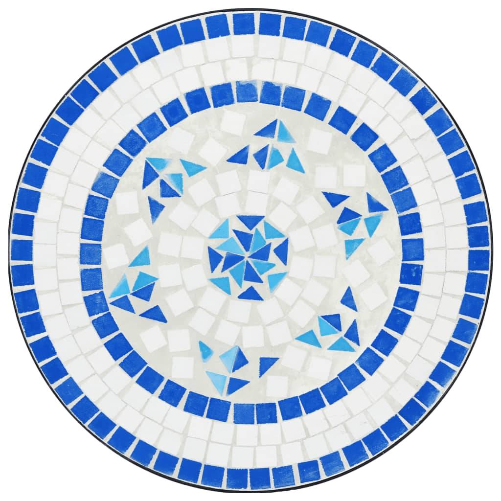Maison Chic - Table de jardin - Table de bistro mosaïque bleu et blanc Ø50x70 cm céramique HL904 - Image 6