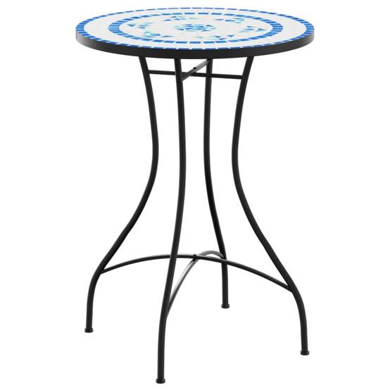 Maison Chic - Table de jardin - Table de bistro mosaïque bleu et blanc Ø50x70 cm céramique HL904 - Image 1