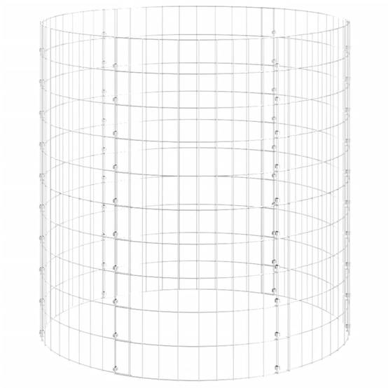 Composteur de jardin acier galvanisé argenté 100 x 100 x 100 cm - PANGIVO - Image 2