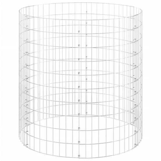Composteur de jardin acier galvanisé argenté 100 x 100 x 100 cm - PANGIVO - Image 4