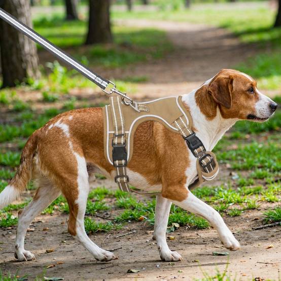 Harnais pour Chien Taille Moyenne à Grande Taille Réfléchissant Anti Traînée Confortable Ajustable - Image 5