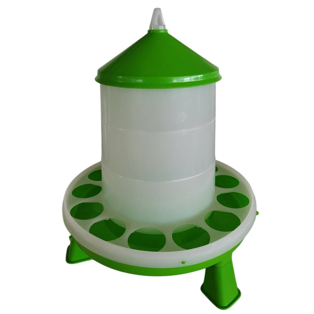 animallparadise - Mangeoire silo en plastique avec pieds, capacité 2 kg, basse cour - Image 1