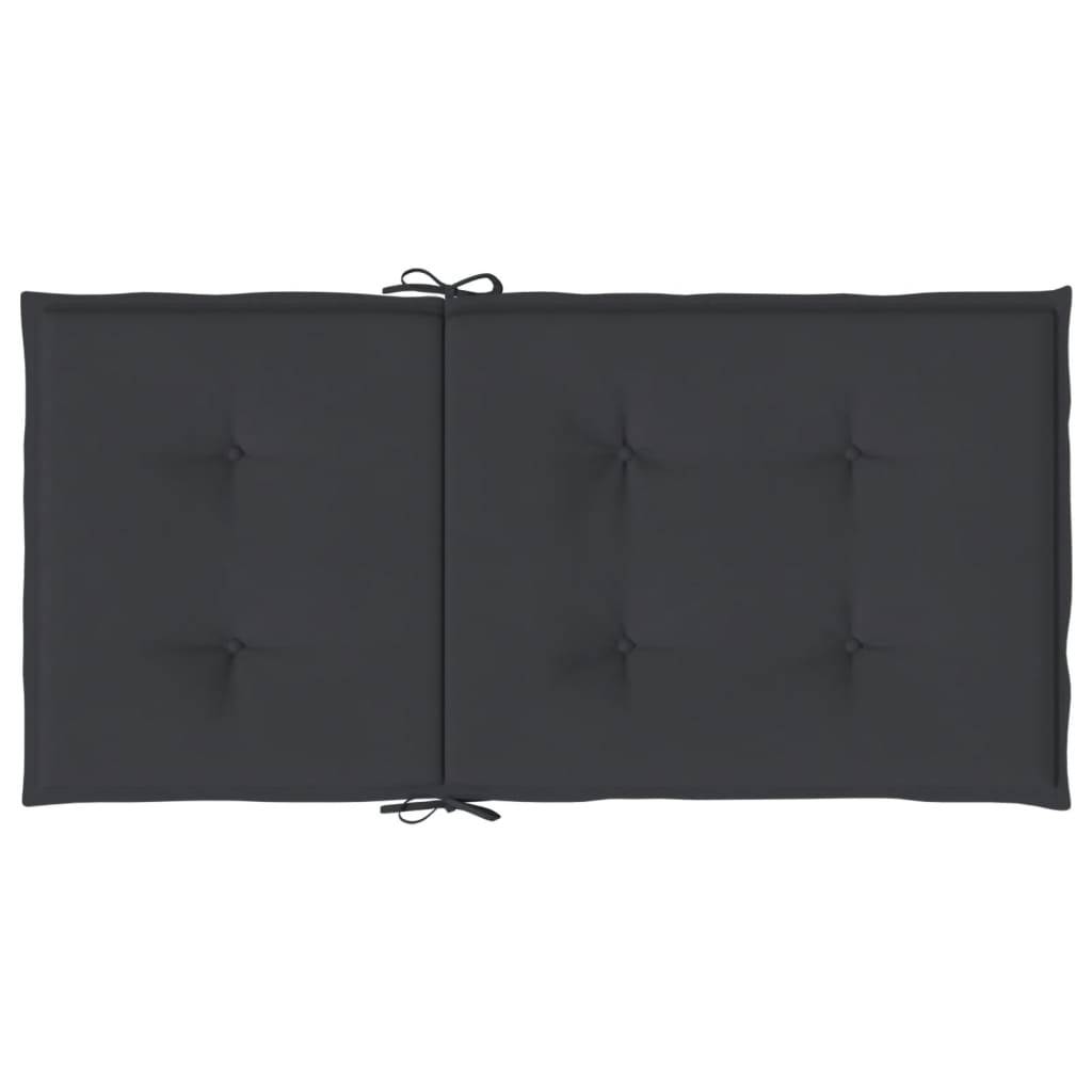 PANGIVO - Coussins de chaise de jardin dossier bas tissu Oxford noir 100 x 50 x 3 cm - PANGIVO - Image 7