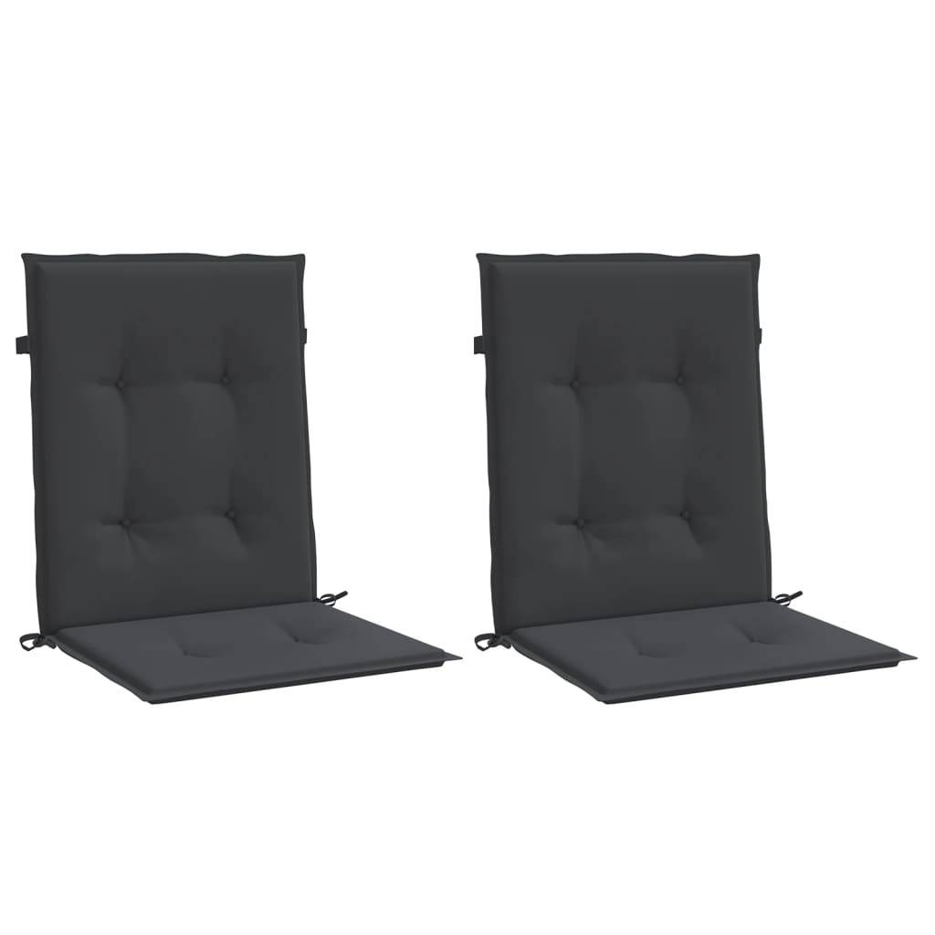 PANGIVO - Coussins de chaise de jardin dossier bas tissu Oxford noir 100 x 50 x 3 cm - PANGIVO - Image 3