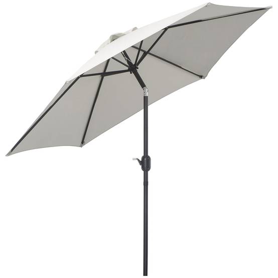 Parasol inclinable en aluminium et polyester beige 260 x 260 x 235 cm - PANGIVO - Image 2