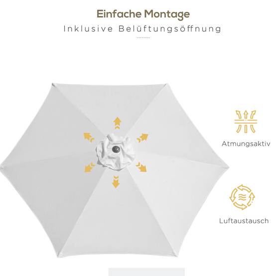 Parasol inclinable en aluminium et polyester beige 260 x 260 x 235 cm - PANGIVO - Image 8