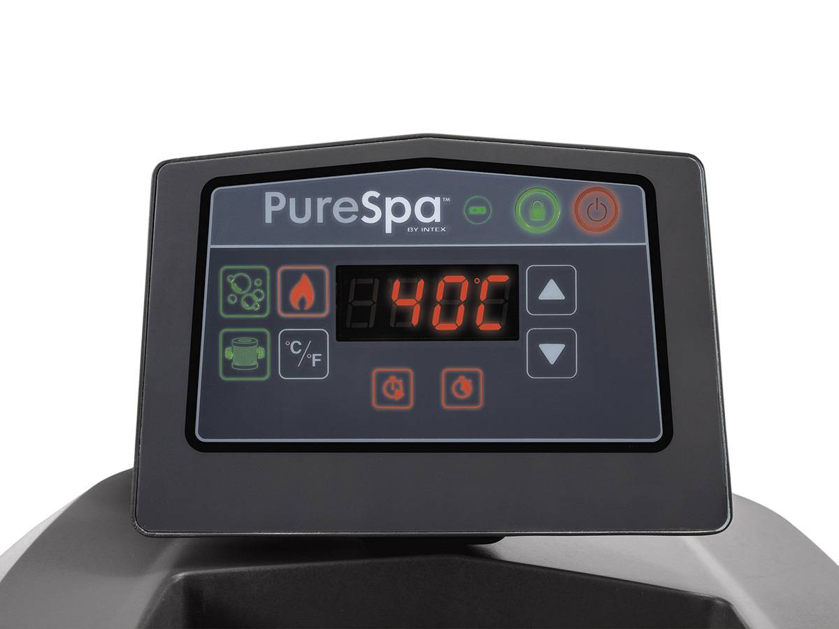Kit spa gonflable Intex PureSpa Baltik rond Bulles 4 places + 6 filtres + Kit d'entretien + Porte-verre - Image 6