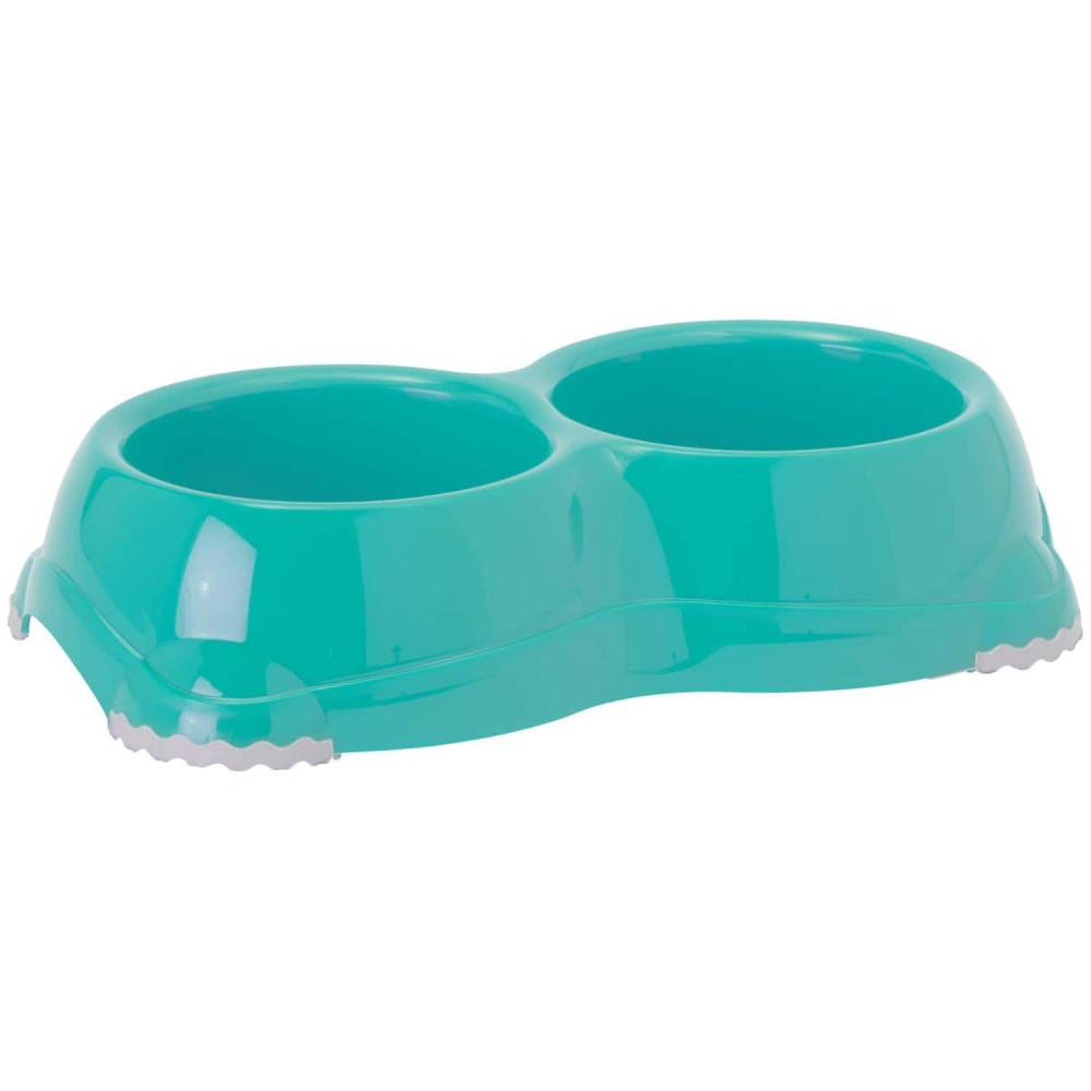 Une gamelle double 2 x 330 ml Leno hawai couleur aléatoire pour chien ou chat - Image 3