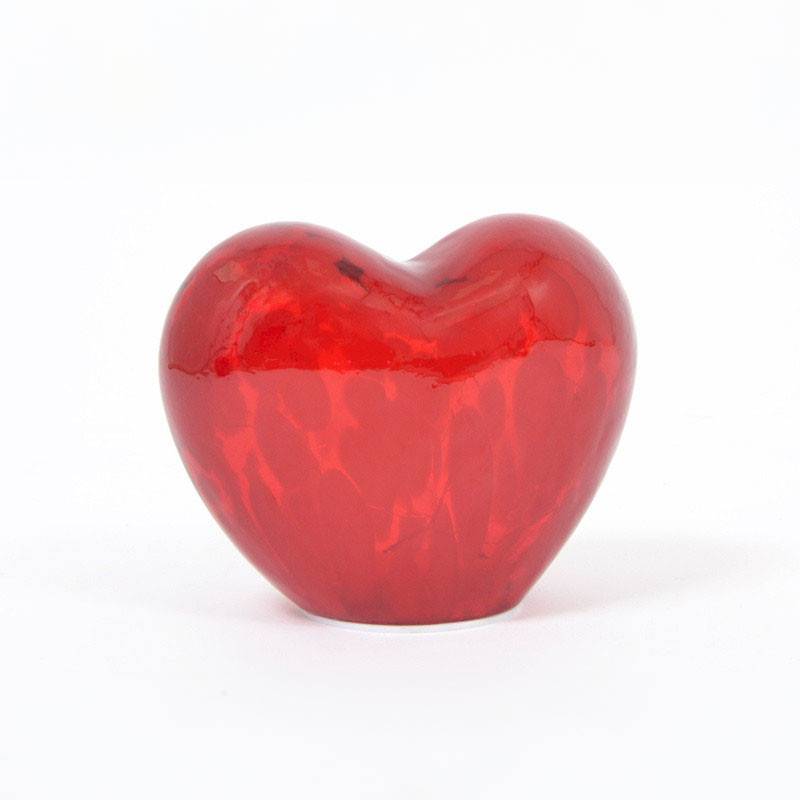 Home Edelweiss - Lampe Simona cœur rouge led en verre 15x11x9cm - Image 2
