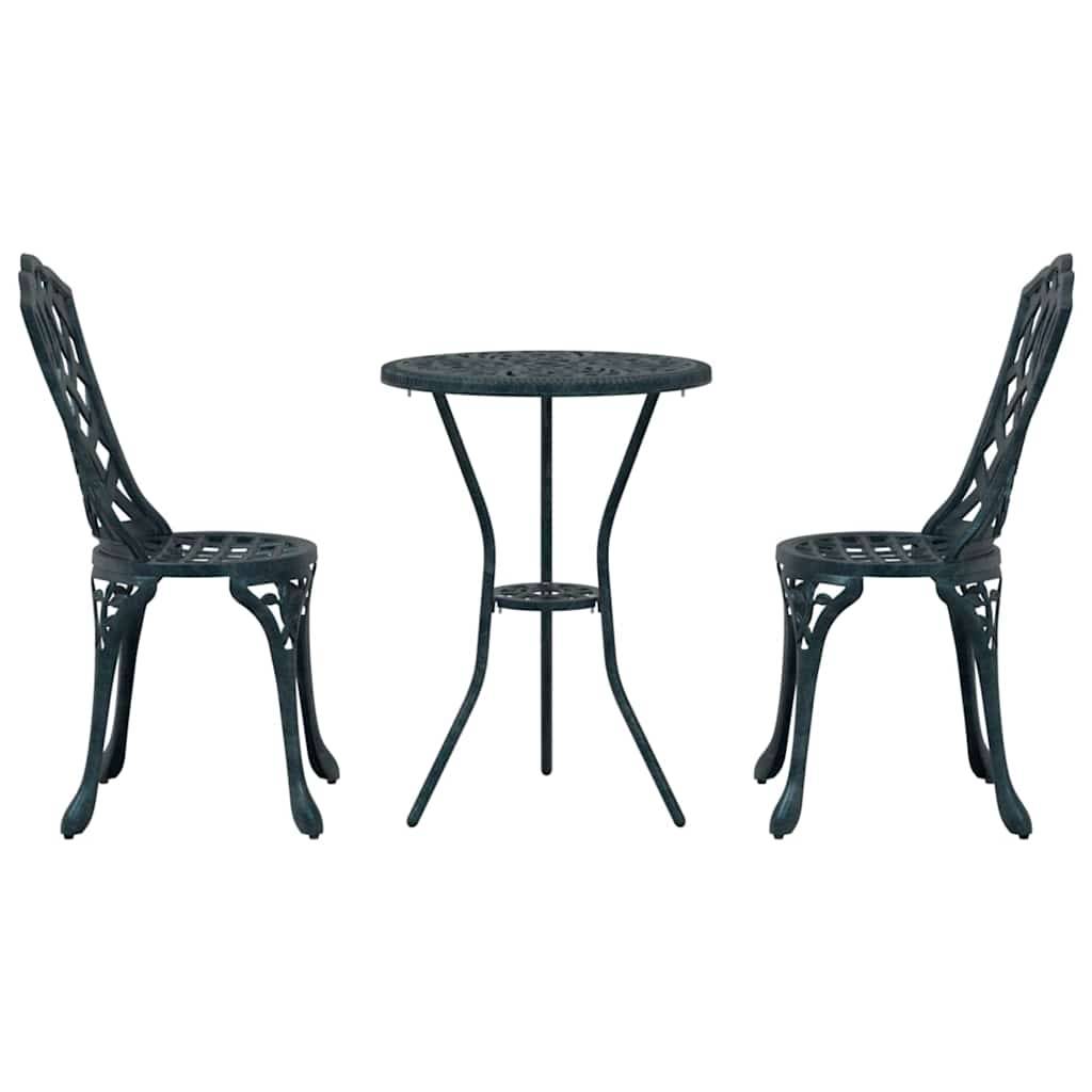 Vidaxl - Ensemble bistro de jardin 3 pcs-Salons de jardin Vert Aluminium 467866 - Image 6