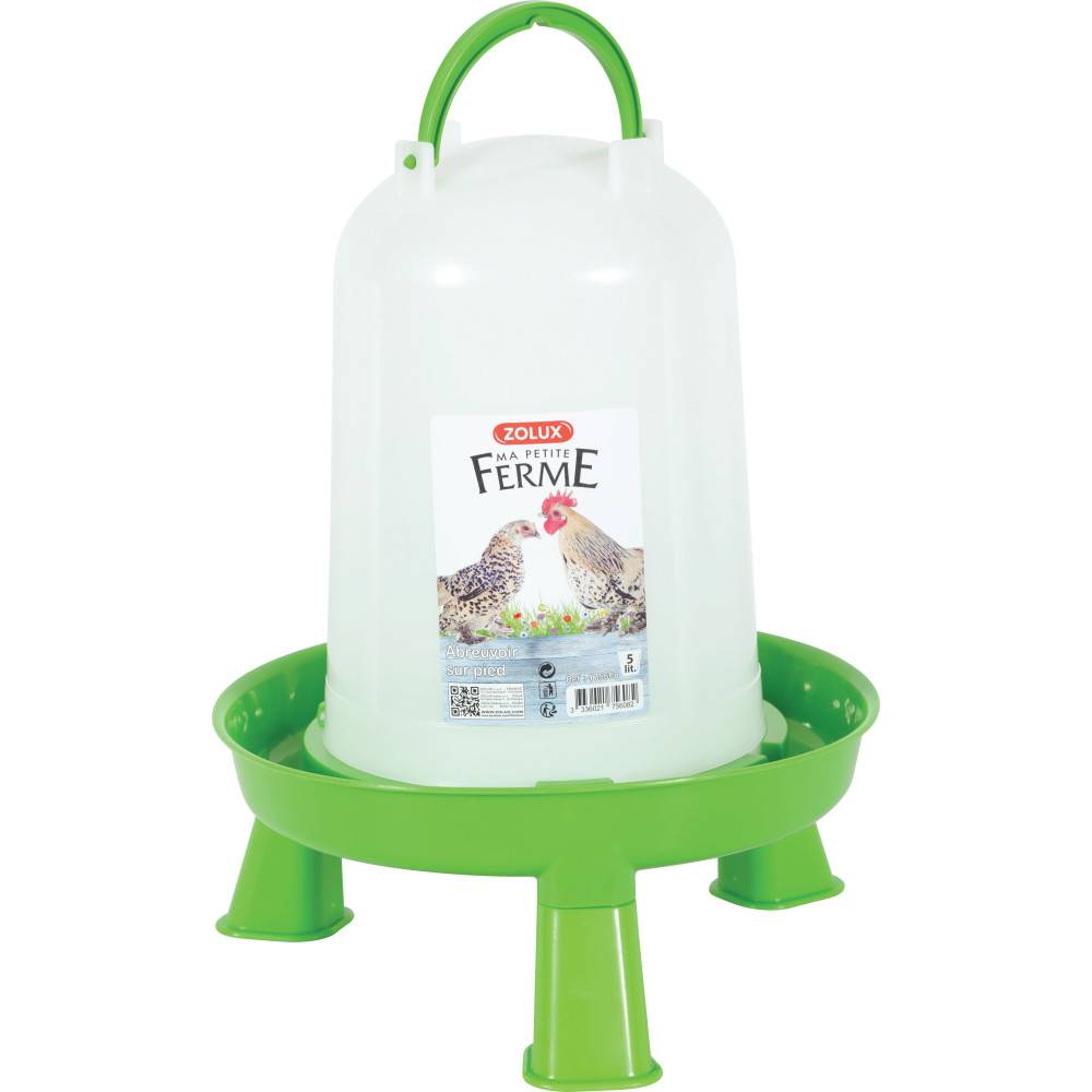 Zolux - zolux - Abreuvoir en plastique avec pieds capacité 5 litres basse cour - Image 1