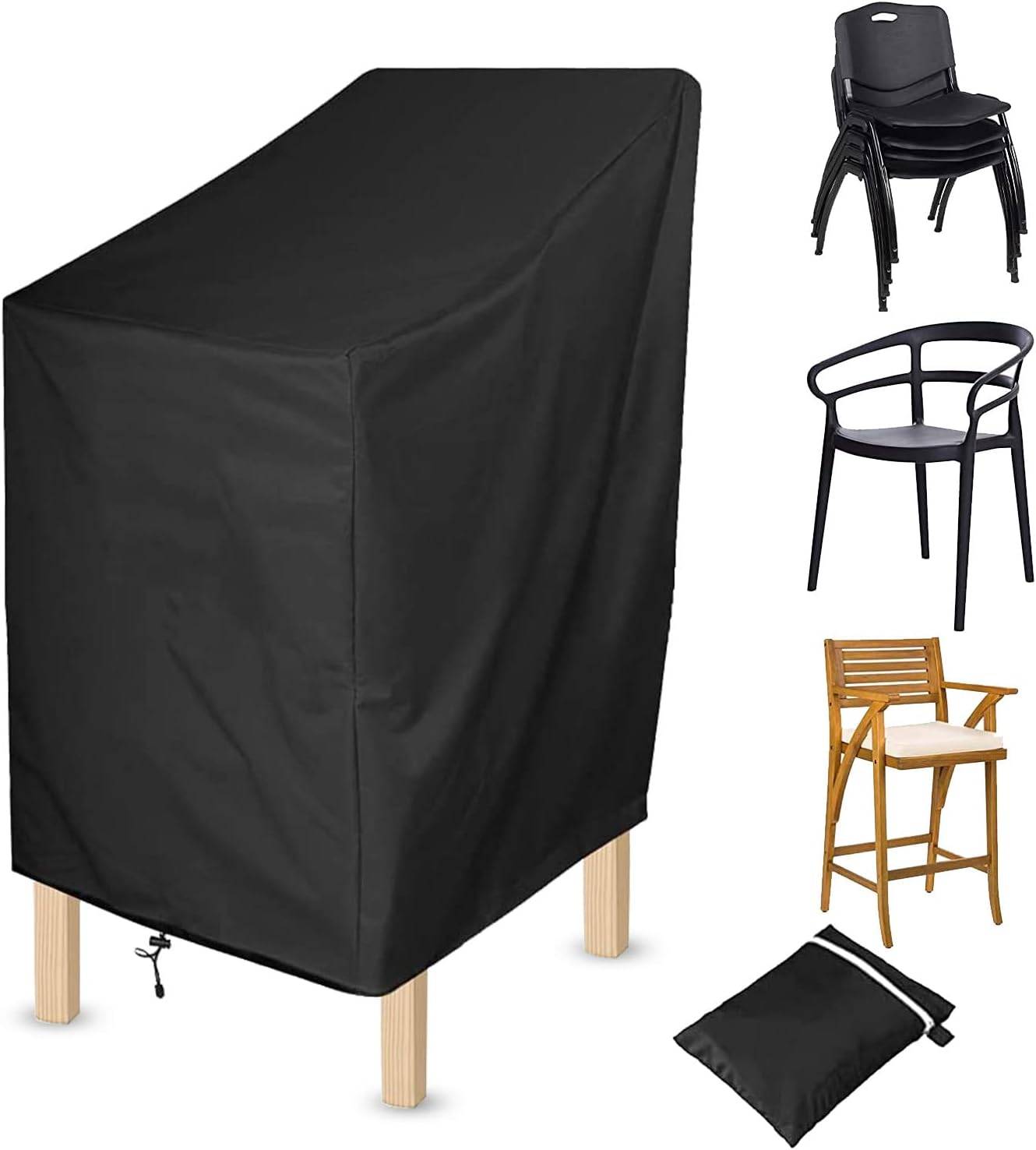 IntiMeg - Housse de fauteuil d'extérieur imperméable, 70x70x120cm, housse de chaise de jardin empilable IntiMeg - Image 1