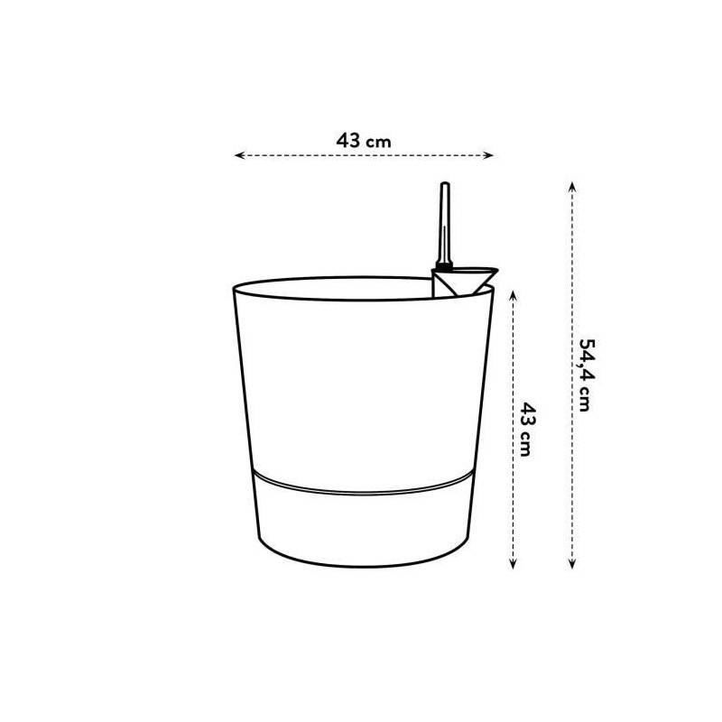 Elho - Elho - Pot De Fleurs - Greensense Aqua Care Rond 43 - Ciment Clair - Intérieur/extérieur - ø 43 X H 42.5 Cm - Image 4