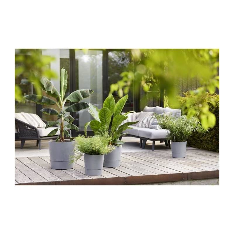 Elho - Elho - Pot De Fleurs - Greensense Aqua Care Rond 43 - Ciment Clair - Intérieur/extérieur - ø 43 X H 42.5 Cm - Image 2