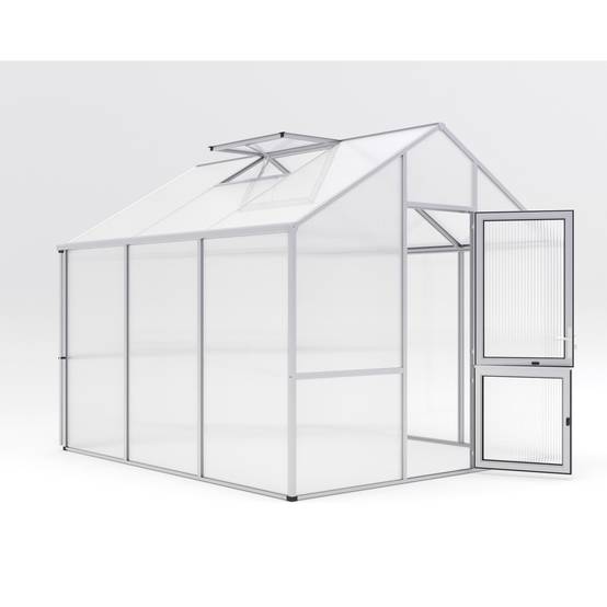 Serre de jardin 9,59m² KGT Dahlie III,aluminium brut - Image 1