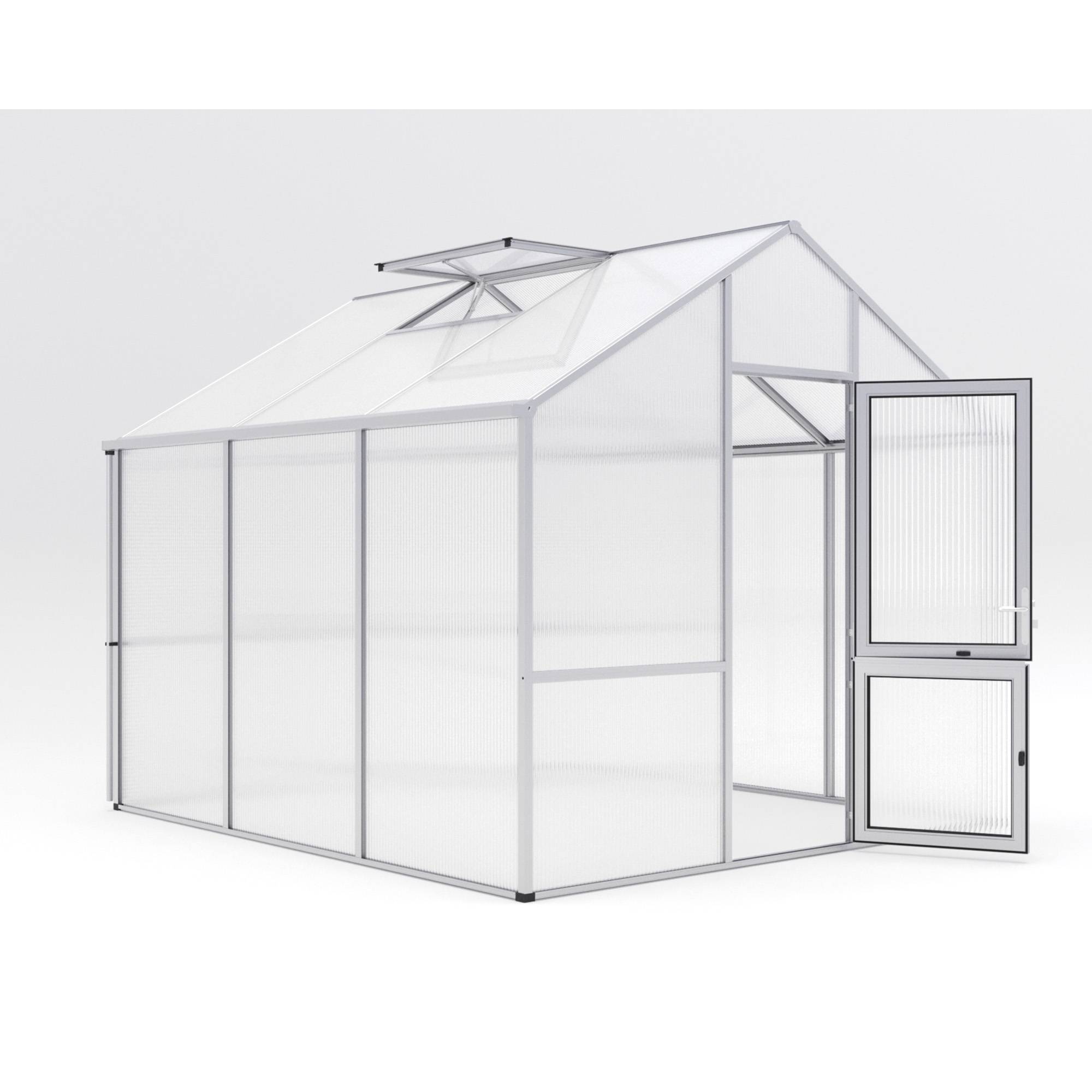Serre de jardin 9,59m² KGT Dahlie III,aluminium brut - Image 1