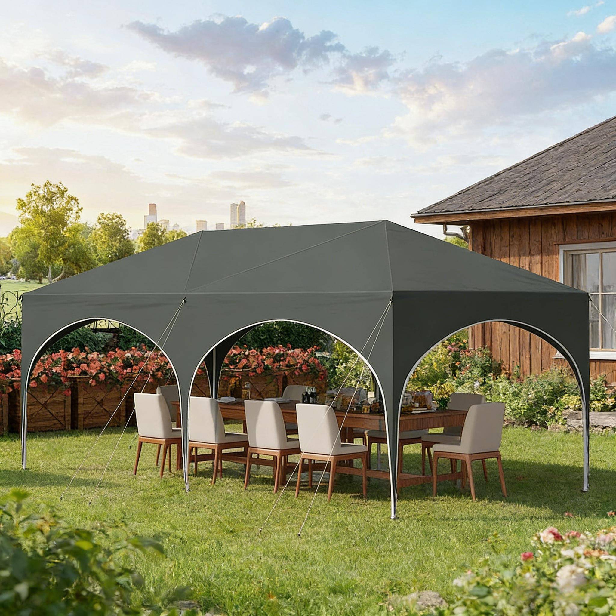 Kiosque 3x6 m avec 6 parois latérales, anti-UV performant pour tente de fête - Image 8