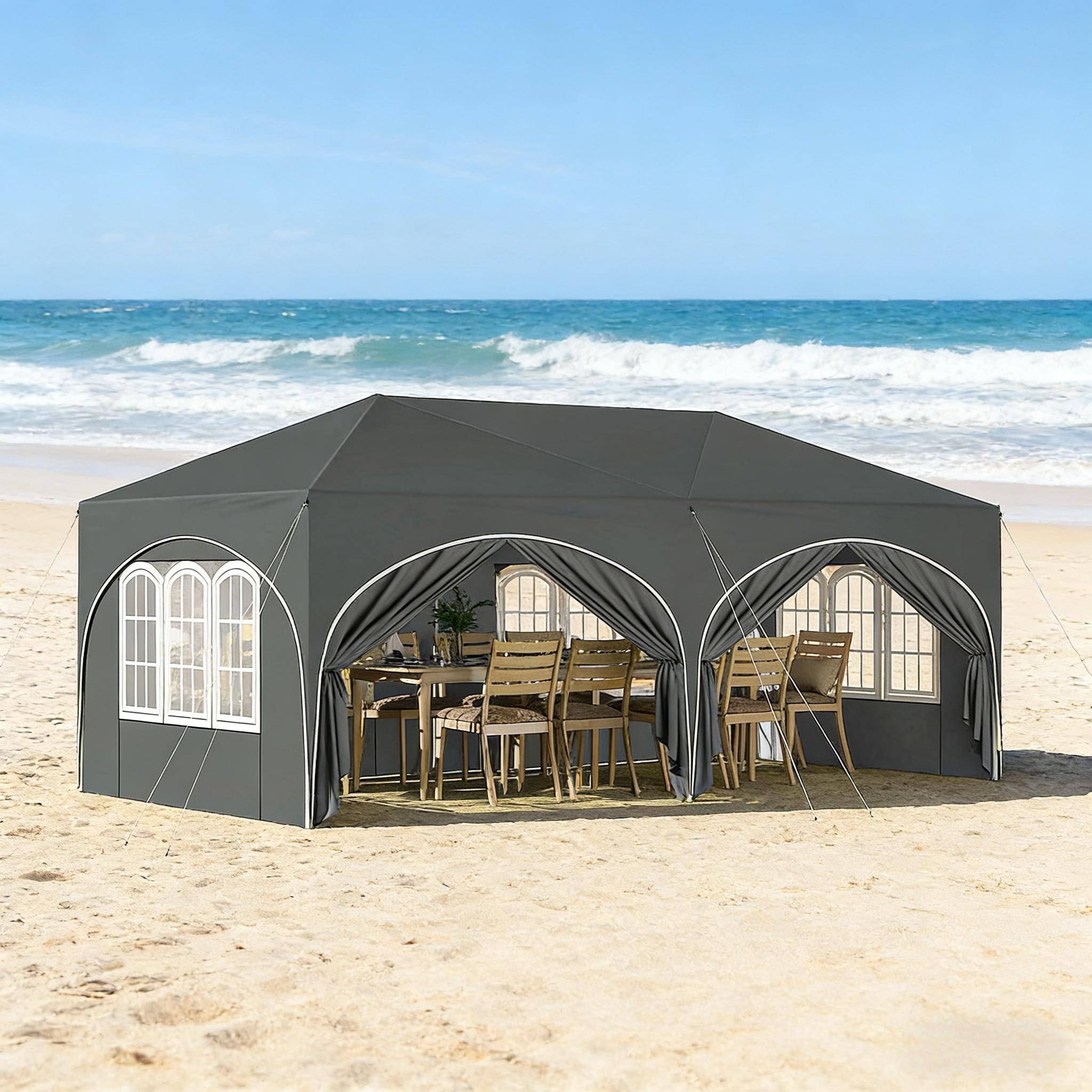 Kiosque 3x6 m avec 6 parois latérales, anti-UV performant pour tente de fête - Image 7