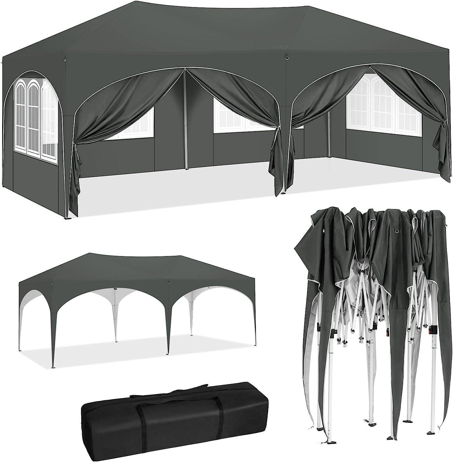 Kiosque 3x6 m avec 6 parois latérales, anti-UV performant pour tente de fête - Image 3