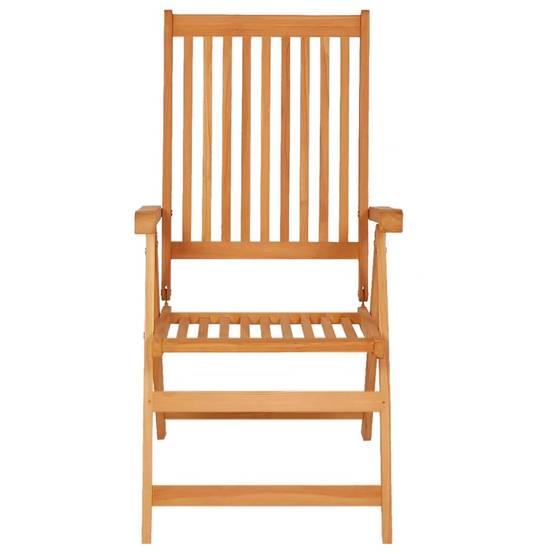 Lot de 2 Chaises de jardin | Chaise d'extérieur et coussins beige Bois teck massif - Image 3