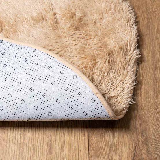 TapisRond Grand Format en Polyester Doux et Confortable pour Salon Beige 200x200 cm – ComfortXL Outdoor Living - Image 6