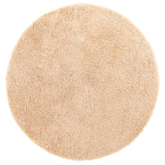 TapisRond Grand Format en Polyester Doux et Confortable pour Salon Beige 200x200 cm – ComfortXL Outdoor Living - Image 2