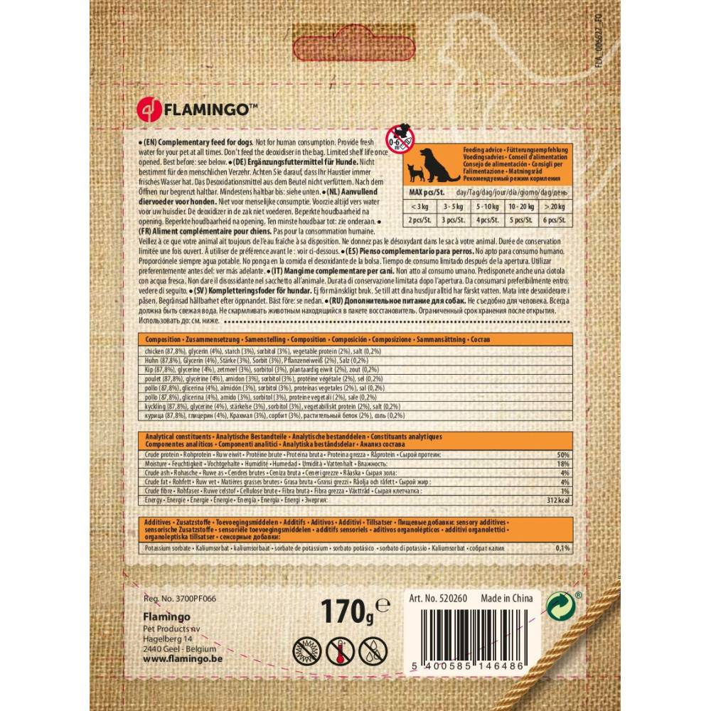 Friandise filet de poitrine de  poulet séché Hapki BBQ pour chien 170 g sans gluten - Image 5