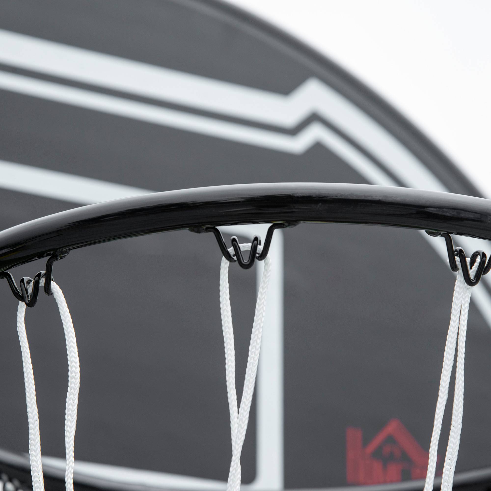 ComfortXL - Panier de basket extérieur acier et PE noir hauteur 160-210 cm pour jeunes avec roulettes et base lestable - Image 9