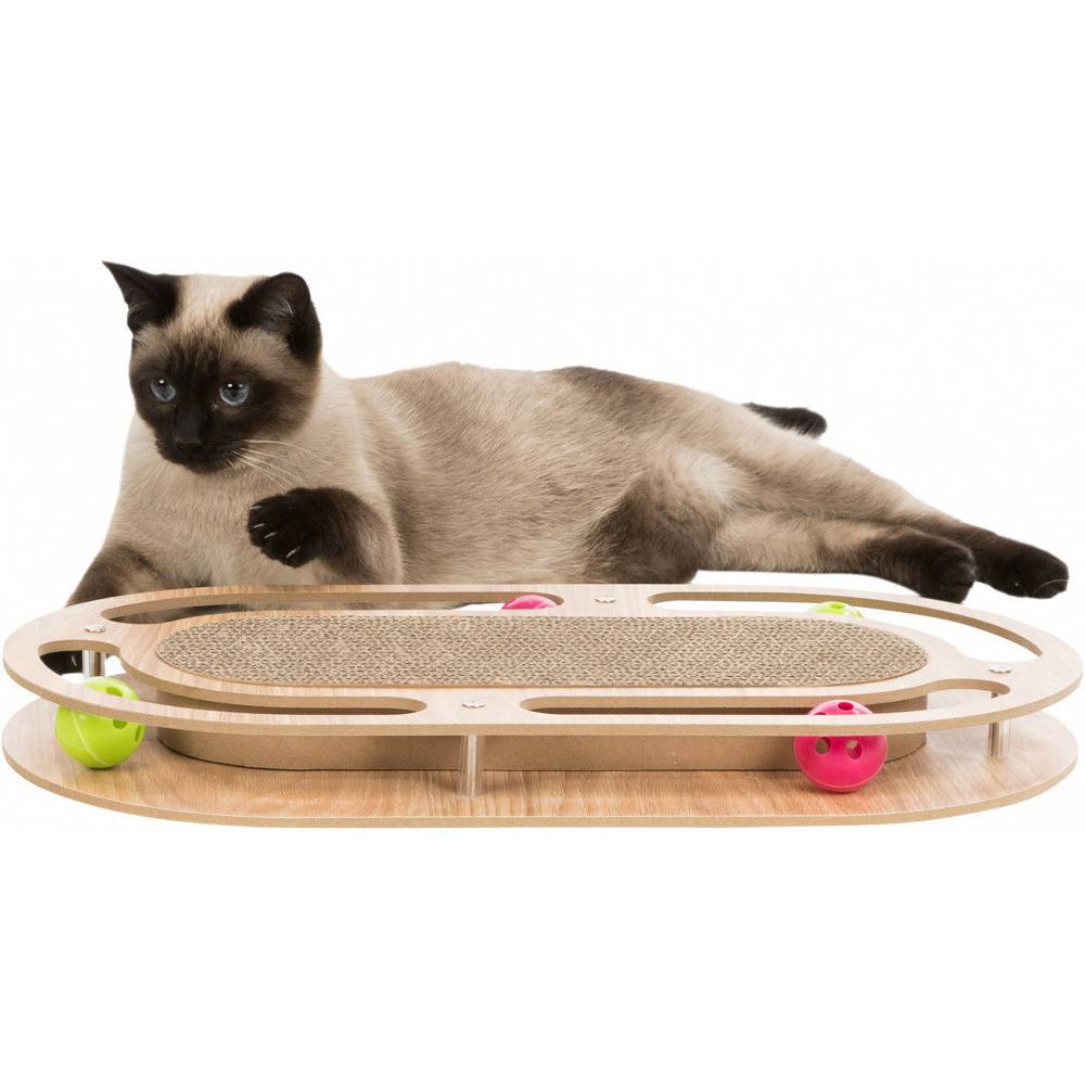 Trixie - jeux Plaque griffoir, cadre bois, 46 cm, pour chats. - Image 1
