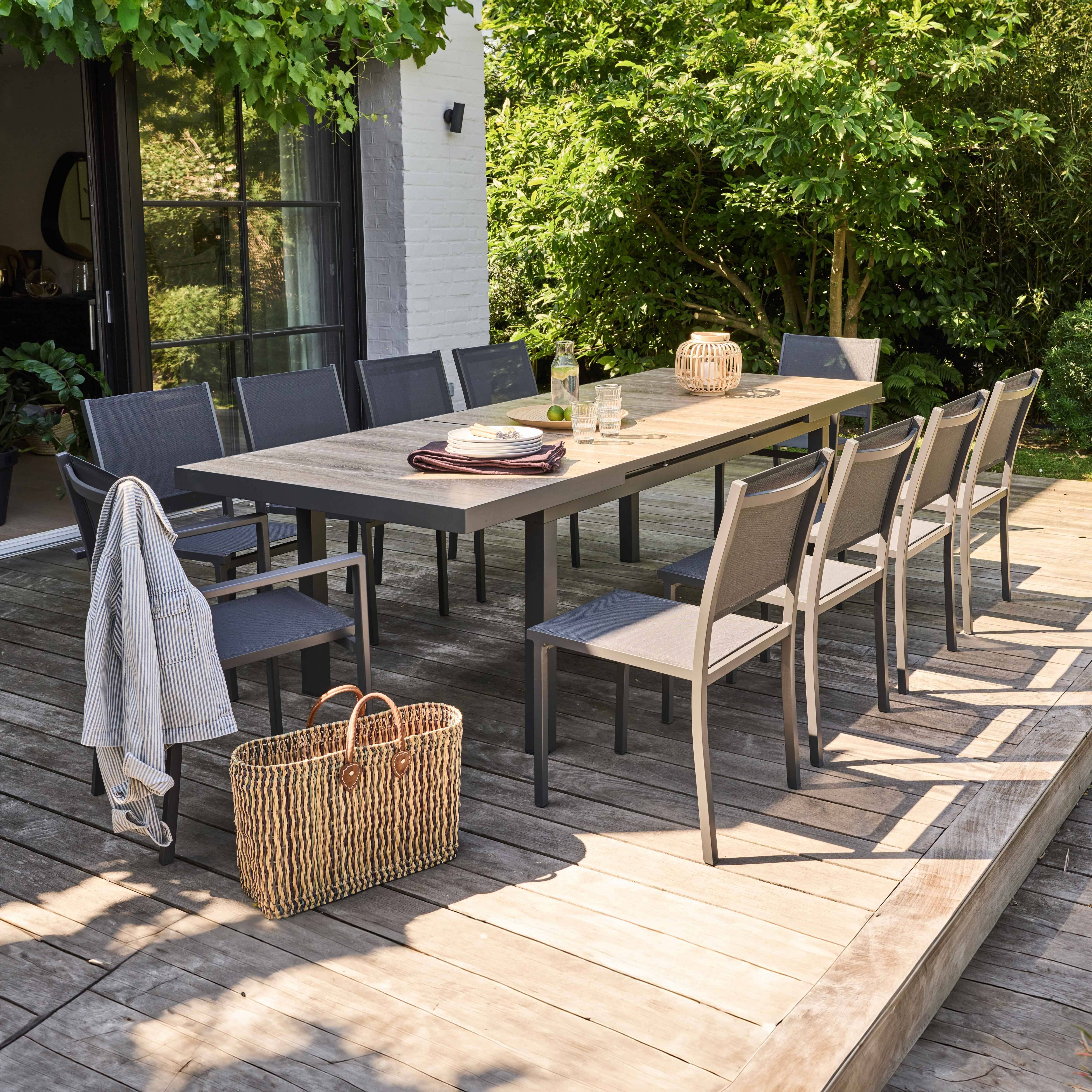 Oviala - Table de jardin 8 chaises et 2 fauteuils en aluminium et céramique Tivoli - Oviala - Image 2